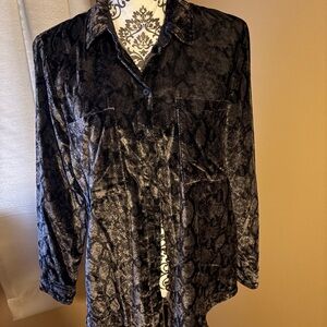 Pilcro Black and Gray Textured Shirt